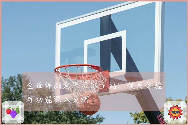 全面评测意甲买球主站：使用体验与功能深入分析